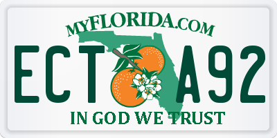 FL license plate ECTA92