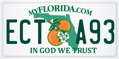 FL license plate ECTA93
