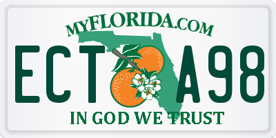 FL license plate ECTA98