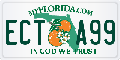 FL license plate ECTA99