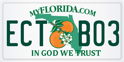 FL license plate ECTB03