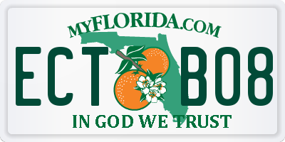 FL license plate ECTB08