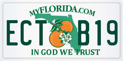 FL license plate ECTB19