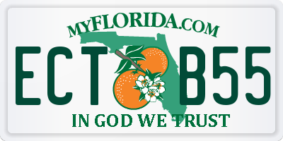 FL license plate ECTB55