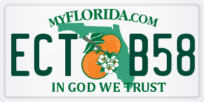 FL license plate ECTB58