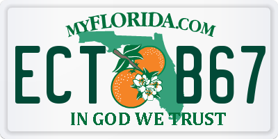 FL license plate ECTB67