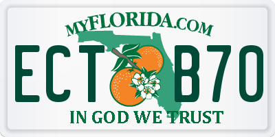 FL license plate ECTB70