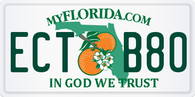 FL license plate ECTB80