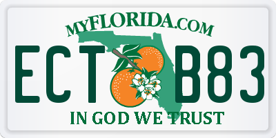 FL license plate ECTB83