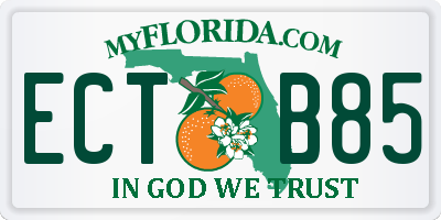 FL license plate ECTB85
