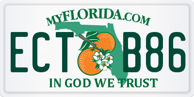 FL license plate ECTB86