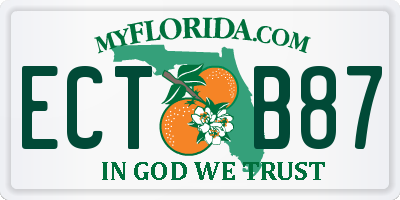 FL license plate ECTB87