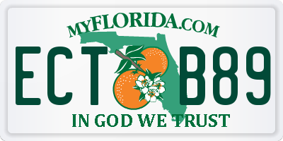 FL license plate ECTB89