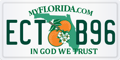 FL license plate ECTB96