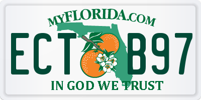 FL license plate ECTB97