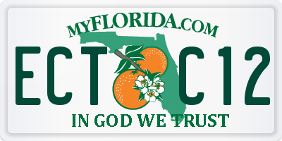 FL license plate ECTC12