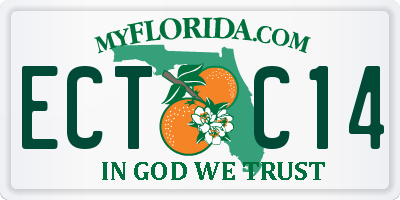 FL license plate ECTC14
