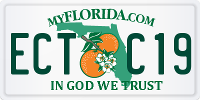 FL license plate ECTC19