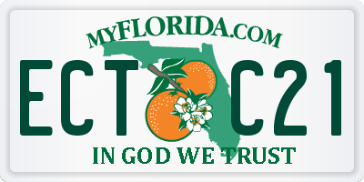 FL license plate ECTC21