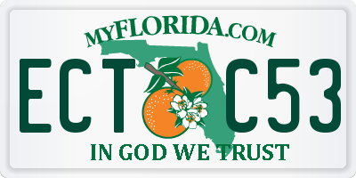 FL license plate ECTC53