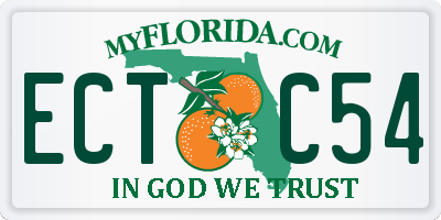 FL license plate ECTC54