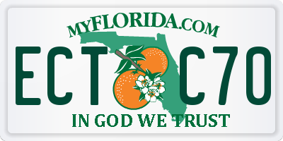 FL license plate ECTC70