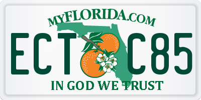 FL license plate ECTC85