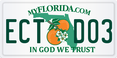 FL license plate ECTD03