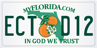 FL license plate ECTD12