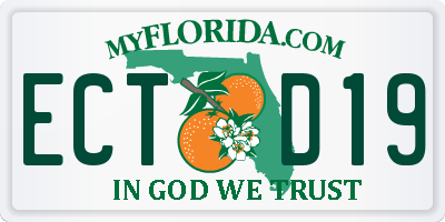 FL license plate ECTD19