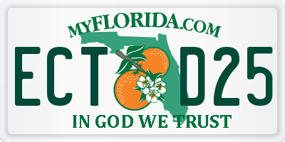 FL license plate ECTD25