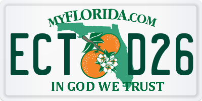 FL license plate ECTD26