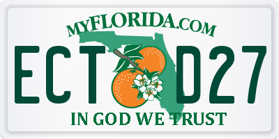 FL license plate ECTD27