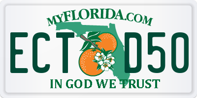 FL license plate ECTD50
