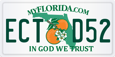 FL license plate ECTD52