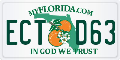 FL license plate ECTD63