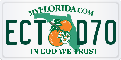 FL license plate ECTD70