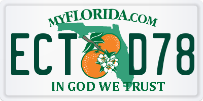 FL license plate ECTD78