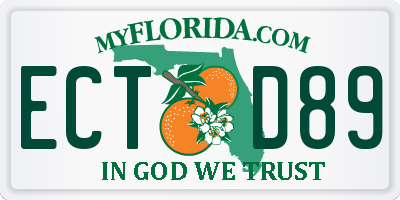 FL license plate ECTD89