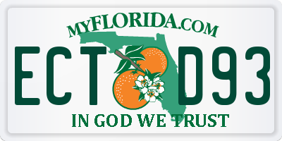 FL license plate ECTD93