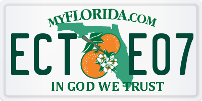 FL license plate ECTE07