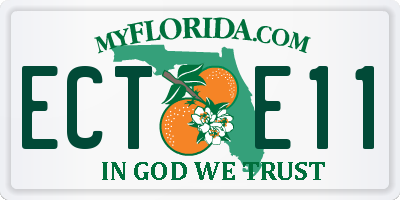FL license plate ECTE11