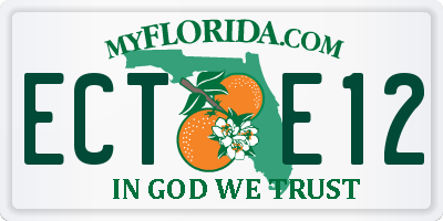 FL license plate ECTE12