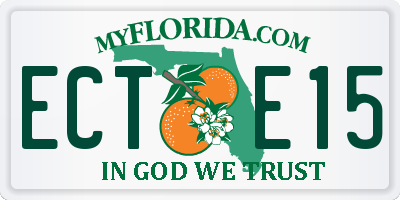FL license plate ECTE15