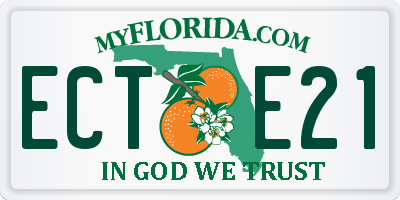 FL license plate ECTE21
