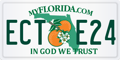 FL license plate ECTE24