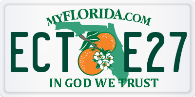 FL license plate ECTE27