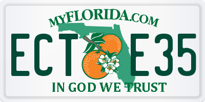FL license plate ECTE35