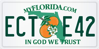 FL license plate ECTE42