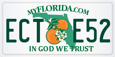 FL license plate ECTE52